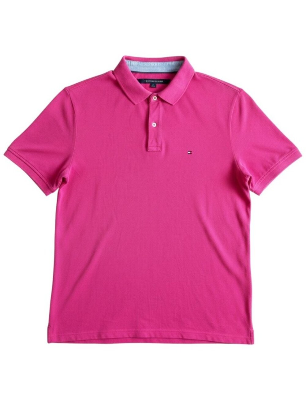 Tommy Hilfiger Men’s Pink Polo Shirt Short Sleeve Size L